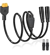 ELECTOP DC 8mm Y Branch Parallel Adapter 14AWG 8mm Female to XT60 Female Solar Panel Adapter 8mm ...