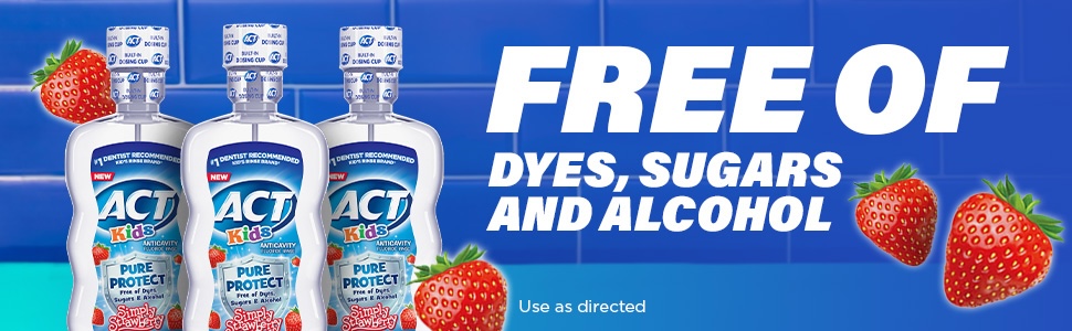 Kid’s toothbrush, mouthwash and toothpaste products
