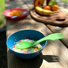 spork camping utensils set sporks silverware reusable spoon camp plastic travel fork combo kids