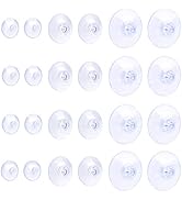 Pawfly 30 Pack Clear Suction Cups Without Hooks in 3 Sizes PVC Plastic Sucker for Home Decoration...