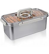 Gifhomfix Bread Box Airtight 304 Stainless Steel Bread Container, Dishwasher Safe Bread Storage f...