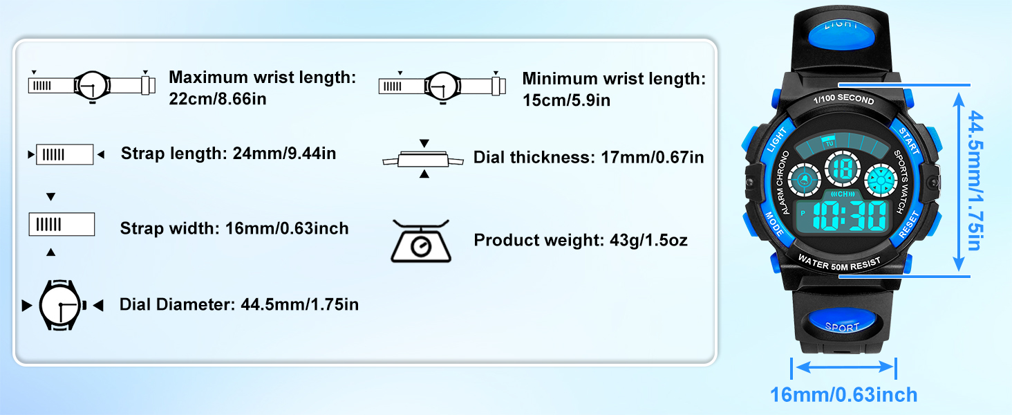Children's watch details
