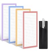 Thboxes 4 Pack Magnetic Note Pad for Fridge with Pen Holder, Totally 200 Sheets Magnetic To Do Li...