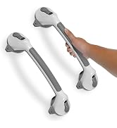 Rackickyer Grab Bars for Bathtubs and Showers, 2 Pack 16.8 Inch Shower Handles, Strong Suction Gr...