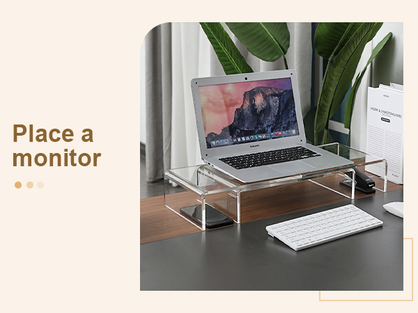 acrylic monitor stand