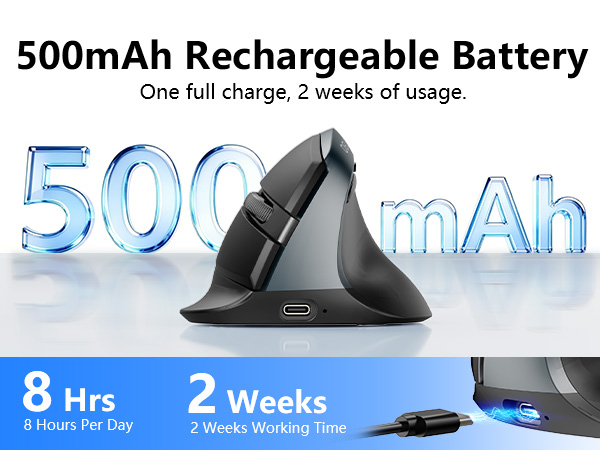 DELUX Wireless Ergonomic Mouse