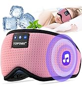 TOPOINT Sleep Mask with Bluetooth Headphones, Breathable Silk Eye Mask for Sleeping Men Women, Bl...