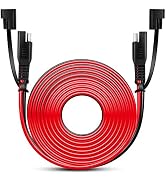 Nilight 50037R 12FT Cable DC Extension Cord 16AWG 2 Pin Wire Harness with 12V-24V Quick Connect/D...