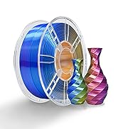 iBOSS Silk PLA+ Red Bule Gold Filament 1.75mm, 1kg 3D Printer Filament, No Warp Enhanced Toughnes...