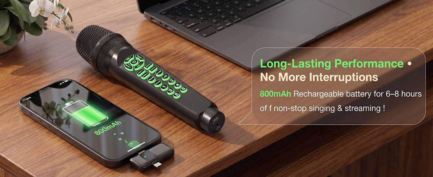 MC9 Wireless Bluetooth Live Sound Card Microphone
