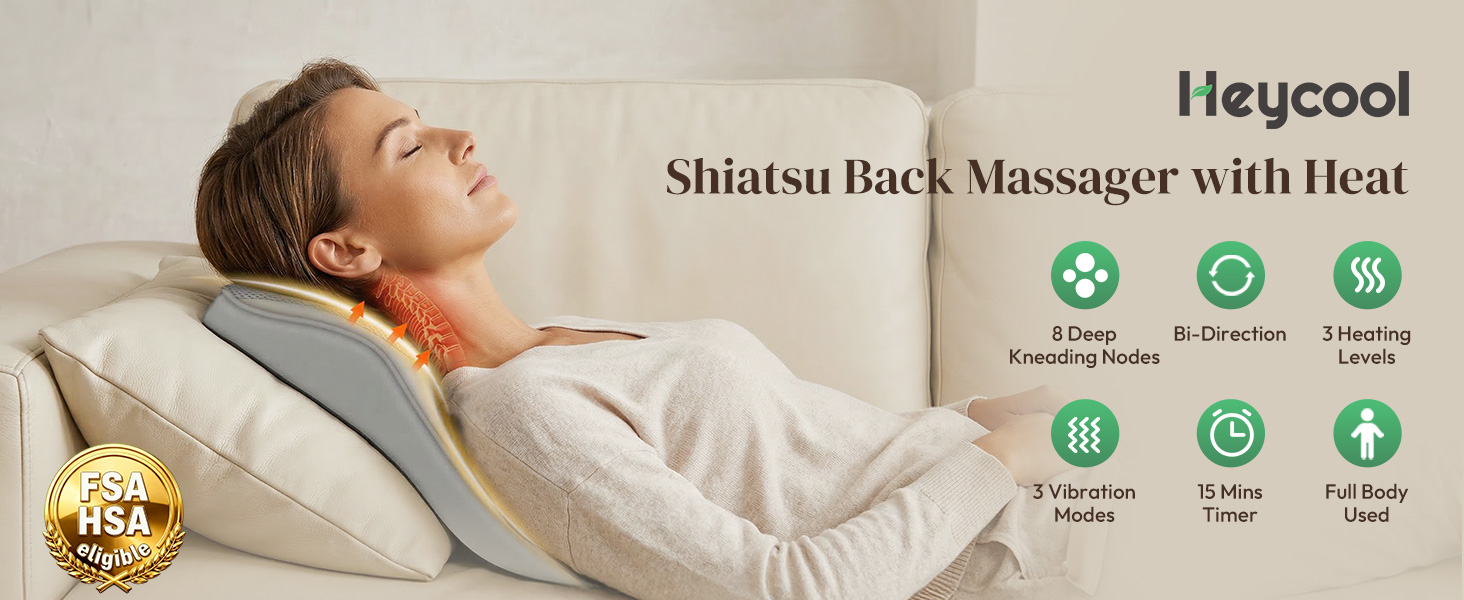 Shiatsu Back and Neck Massager with Soothing Heat