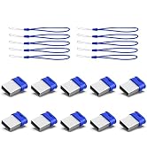 K&ZZ 16GB Mini Flash Drive 10 Pack 16 GB Small USB Flash Drives with Lanyard 16G Low Profile USB ...