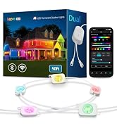 Lepro EE1 AI Permanent Outdoor Lights with Dual-Output, 50ft 30 LED RGB+IC Smart Outside Light fo...