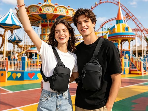 Mini Sling Bag for Men Crossbody,Small Chest Bag Casual