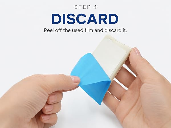 VUELL puff peels off used oil blotting film after face oil control