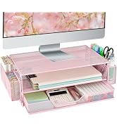 AUPSEN Computer Monitor Stands Riser,2-Tier Desk Organizers and Accessories, Office Desk Accessor...