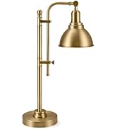VONLUCE Rustic Desk Lamp Adjustable, Industrial Style Metal Task Lamps 25"-29", Vintage Work Ligh...