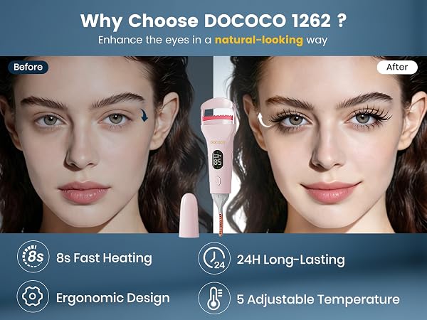 heated eyelash curler for women