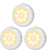 BLS 3.3” Motion Sensor Light Indoor AA Battery Powered, Under Cabinet Lighting Battery Operated, ...