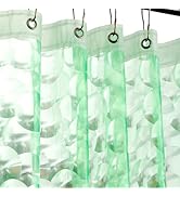 Ga-Geetopia EVA 3D Green Pearl Water Cube Plastic Shower Curtain Liner - Premium Lightweight 72" ...