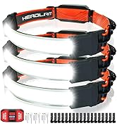 Headlamp Rechargeable, 3 Pack PSDRIQQ Bright LED Headlamps Wide Beam Head Lamp Headlight Flashlig...