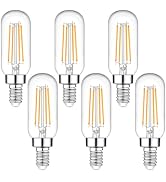 E12 Candelabra Edison Bulbs 60 Watt Equivalent, T6 6W Dimmable LED Light Bulbs for Chandelier, 60...