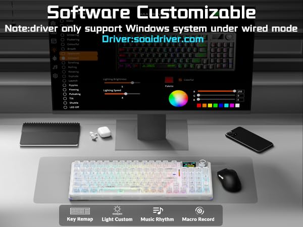 AULA Full Size White Mechanical Keyboard
