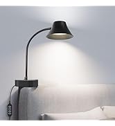TONYFUL Bed Light for Headboard, Eye Care Reading Lamp, No Drilling Bed Light, 5 Colors & 10 Brig...