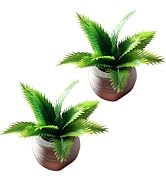 Mini Potted Plants, 1:12 Scale, Resin, Lifelike Foliage, Botanical Decor for Dollhouse Kitchens a...