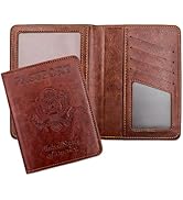 XZVXZV Passport Holder for Travel Essentials RFID Blocking Wallet Card Case PU Leather Passport C...
