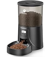 PETULTRA Automatic Cat Feeders, Timed Dog Feeder 4L Programmable Control 1-6 Meals Pet Dry Food D...