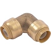 SharkBite 1/2 Inch 90 Degree Elbow, Push to Connect Brass Fitting, PEX Pipe, Copper, CPVC, PE-RT,...