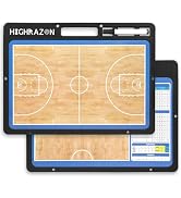 HIGHRAZON Dry Erase Basketball Clipboard for Coach, Premium Tactical Basketball Coaching Board, D...