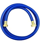 Darnassus PVC Garden Hose 1/2 Inch Green Heavy Duty Water Hose with Solid Brass Fittings,No Leaki...