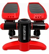 Mini Stepper & Stair Climber Machine - w/Resistance Bands Set - Built in Monitor by Nordic Lifting