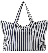 UERRUAM Extra Large Beach Bag for Women,Big Weekender Tote with Zipper and Pocket for Overnight T...