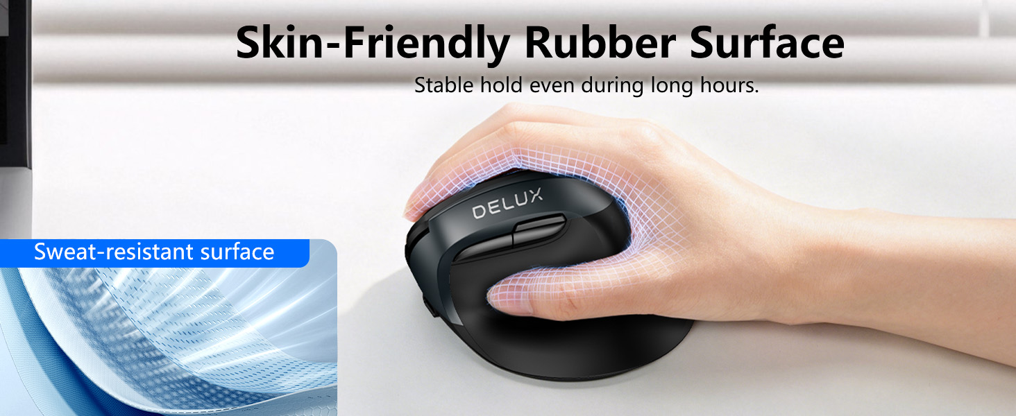 DELUX Wireless Ergonomic Mouse