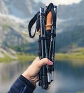 Foxelli Folding Trekking Poles â?? Lightweight & Compact Collapsible Walking Sticks for Men & Women...