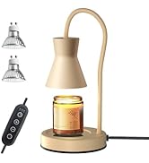 LALISU Candle Warmer Lamp with 2 Bulbs Compatible with Jar Vintage Electric Melter ScentedDimmabl...