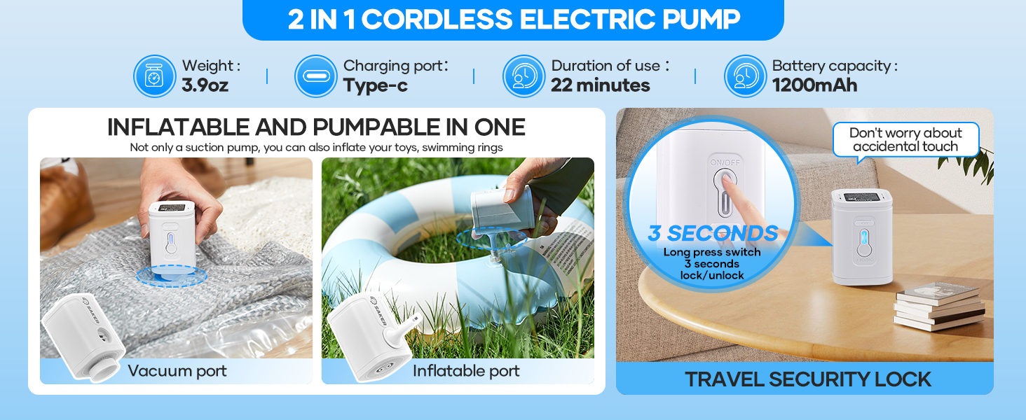 vacuum storage bags with electric pump