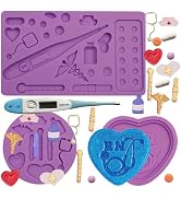 Medical Theme Silicone Mold Set, 3 Pieces, First Aid Kit for Nurses Pill Tablet Fondant Molds Med...