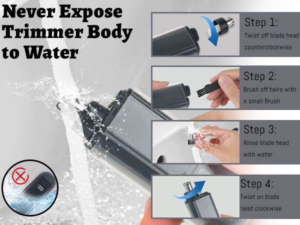 Mendaping 2025 Rechargeable Nose and Ear Hair Trimmer With LED Dispaly for Women Men
