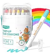 JUPITEARTH Silky Crayons for Toddlers, Twist Crayons, Non-Toxic, 36 Colors | Crayons for Toddlers...
