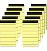 10 Pack Yellow Small Note Pads 3x5 Writing Pads Lined Notepads Small Pads of Paper 3x5 With 30 Sh...