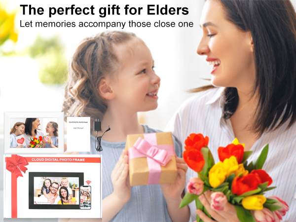 friends and family can enjoy your wonderful moments within seconds on Frameo WIFI frame.