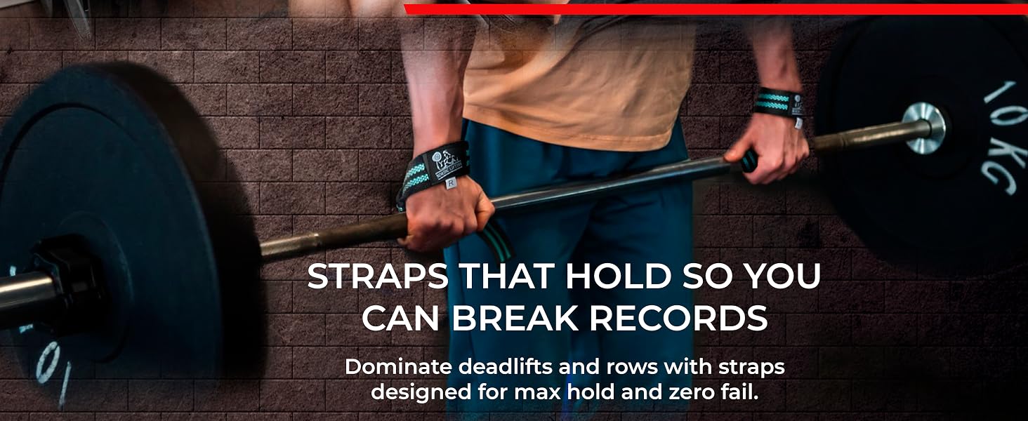 Heavy-duty lifting straps aiding in pull-up grip control