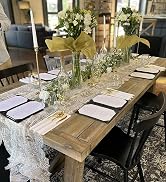Pardecor Lace Table Runner 16x120 Inch Embroidered and Durable Wedding Lace Table Runners Design ...