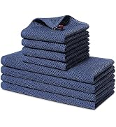 Homaxy 100% Cotton Kitchen Towels and Dishcloths Set, 12 x 12 Inches and 13 x 28 Inches, Set of 8...