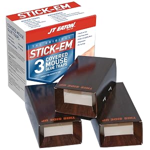 JT Eaton 144N Stick-Em Covered Mouse Glue Trap