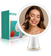 VOYOR Makeup Mirror Rechargeable Travel Vanity Mirror with Lights Removable Desk Mirror Adjustabl...